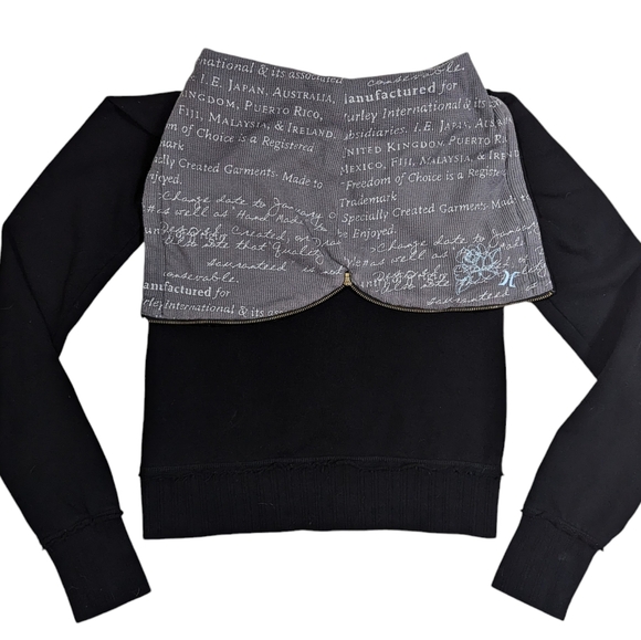 Y2K Graphic Embroidered Hurley Hoodie - Picture 5 of 13